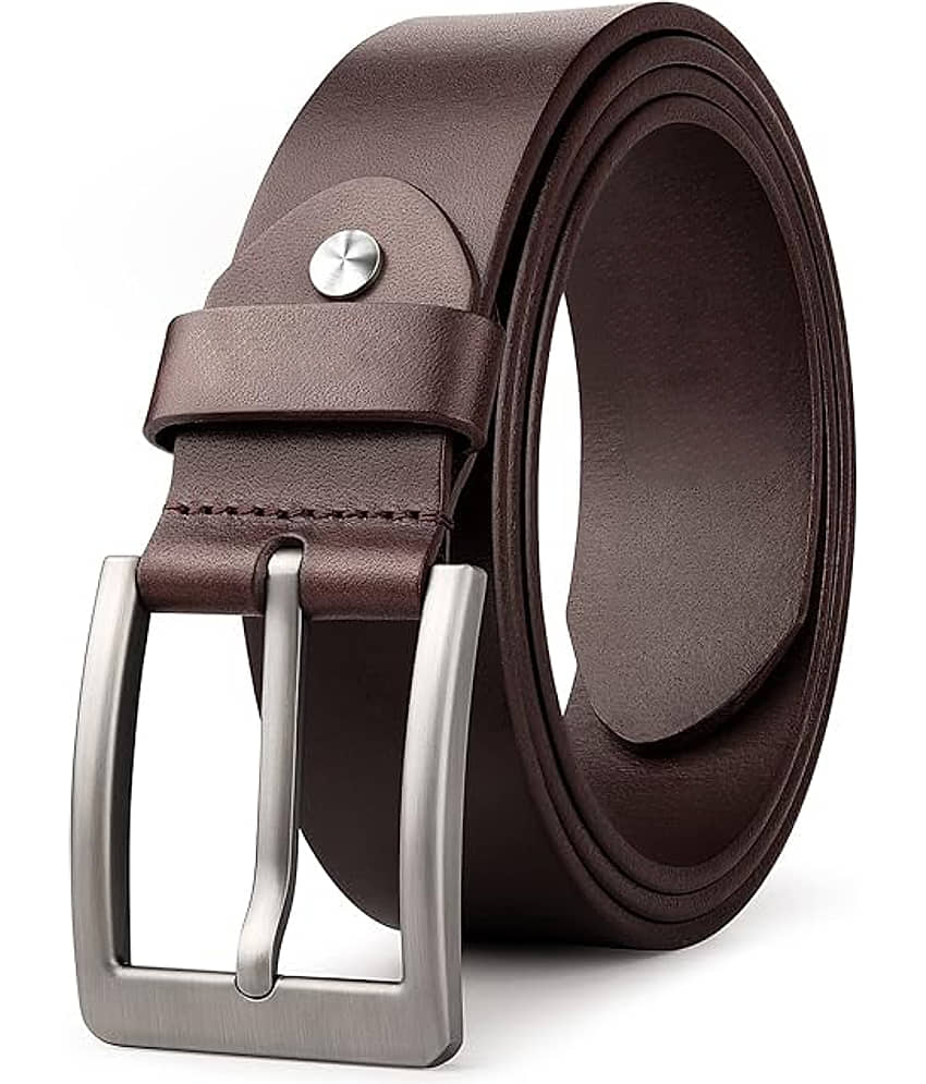Endless Creations - Brown Leather Men's Formal Belt ( Pack of 1 )
