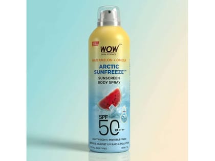 WOW Skin Science Watermelon Aerosol Sunscreen Instant Cooling SPF 50 Body Spray - 100ml