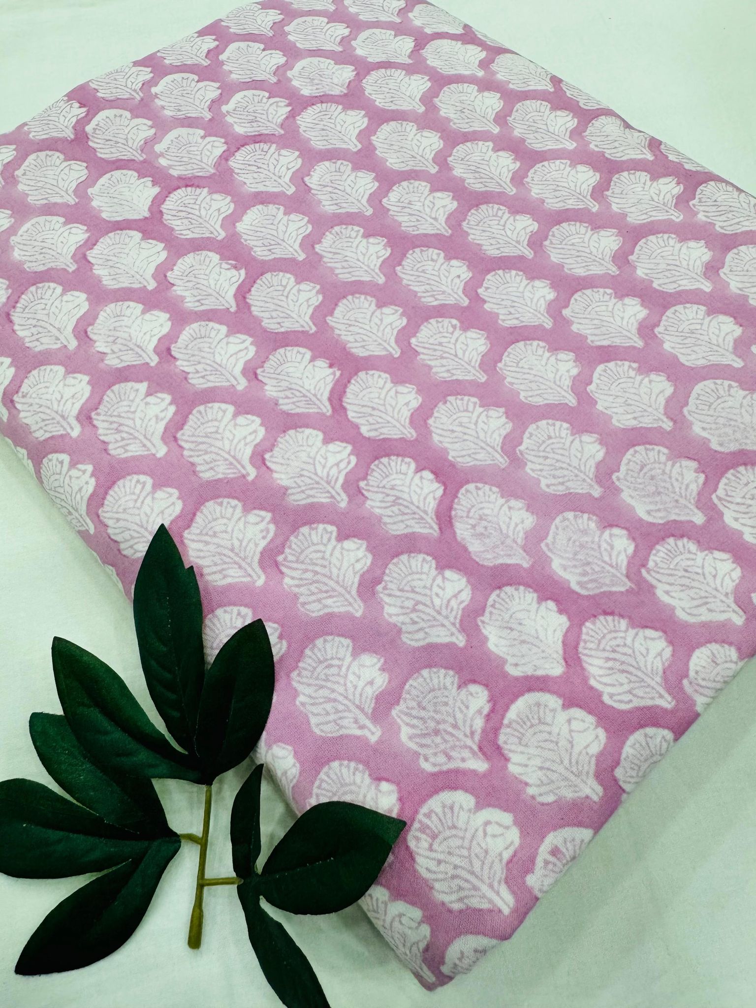 Cotton Block Print Fabric-2.5 mtr