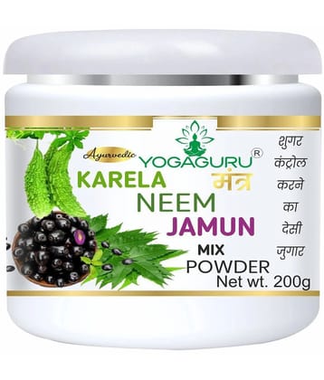 YOGAGURUR MANTR Neem Karela Jamun Powder for Maintaining Blood Sugar Levels 200GM