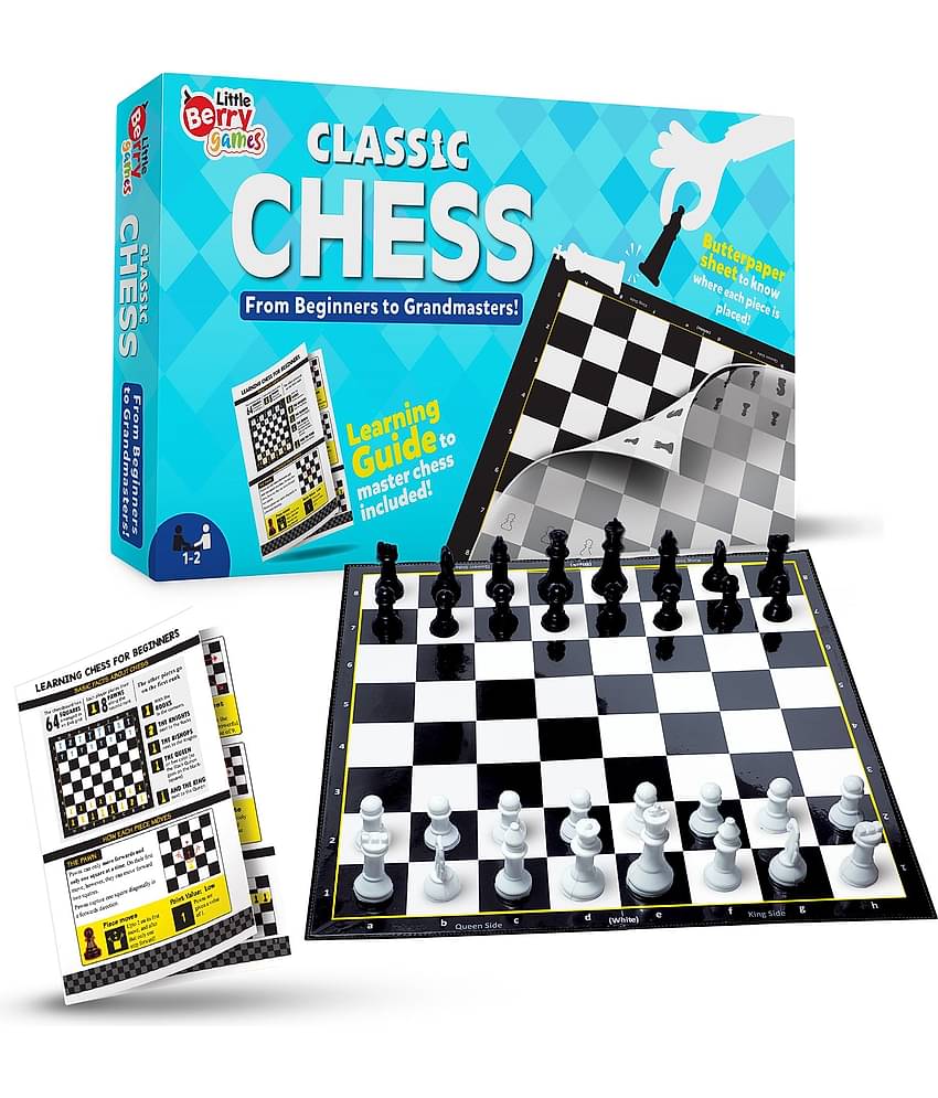 Classic Chess Board Game for Kids & Adults- Beginner Chess Set with Chess Pieces