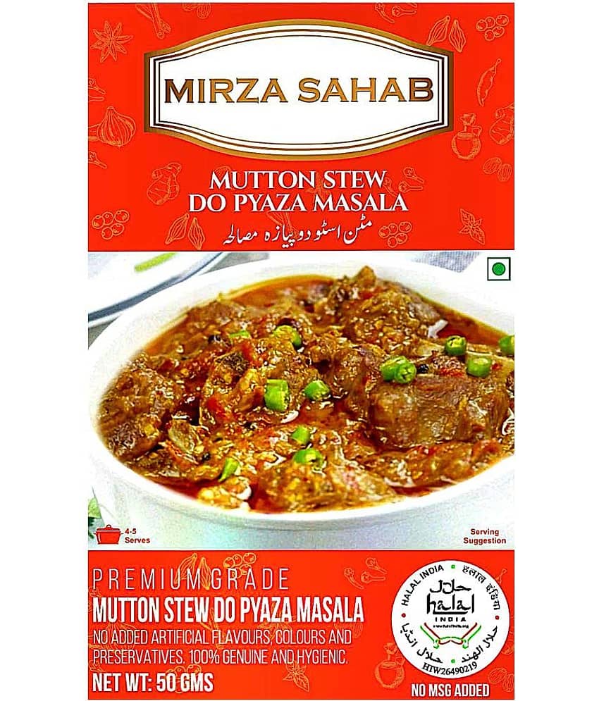Mirza Sahab Mutton Stew Do Pyaza Instant Mix 50 gm Pack of 4