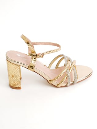 Delco Dazzle Crest Heels-36 / Gold