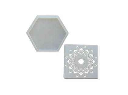 Cement Art Embossed Coaster DIY Kit by Penkraft