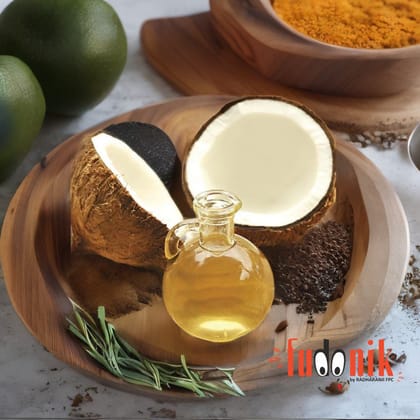 Fudonik Coconut Oil (Nariyal Tel) | Cold Pressed, Virgin Grade | Cooking, Hair & Skin Care