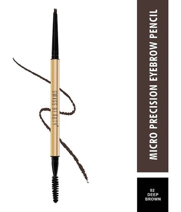 Swiss Beauty Micro Precision Eyebrow Pencil (Deep Brown,0.1gm)