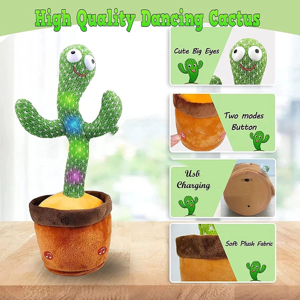 Dancing Cactus Rechargeable Cactus Plush Toys