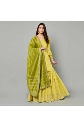 LIME GREEN SHARARA SET OF 3-XL