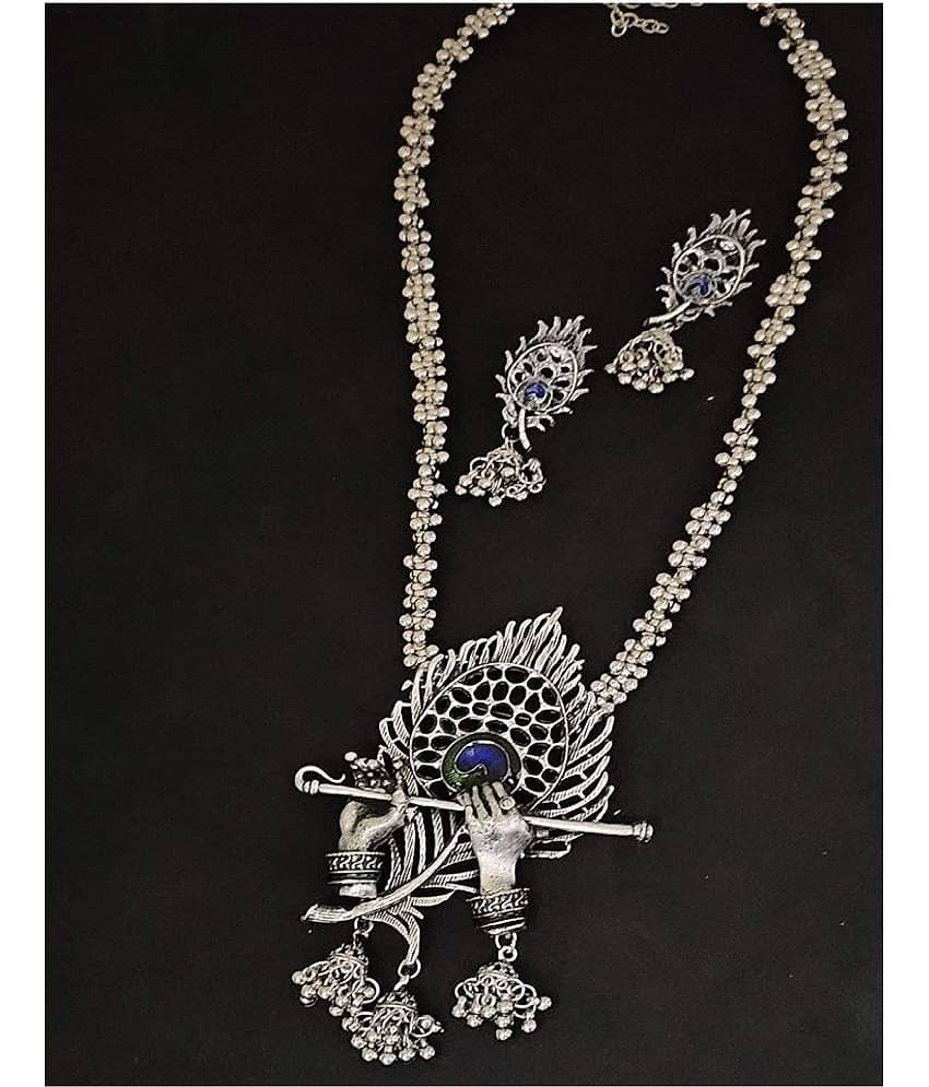 Sunhari Jewels Silver Alloy Necklace Set ( Pack of 1 )