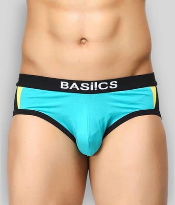 BASIICS By La Intimo Pack of 1 Cotton Briefs For Men's ( Blue )