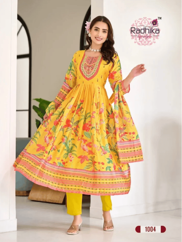 Guzarish Radhika Lifestyle Chinon Readymade Anarkali Suits
