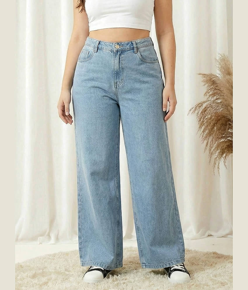 Addyvero Women's Straight Fit High-Rise Jeans ( Blue )