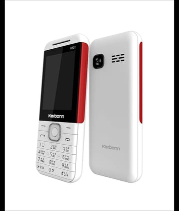 Karbonn K531 Dual SIM Feature Phone White Red