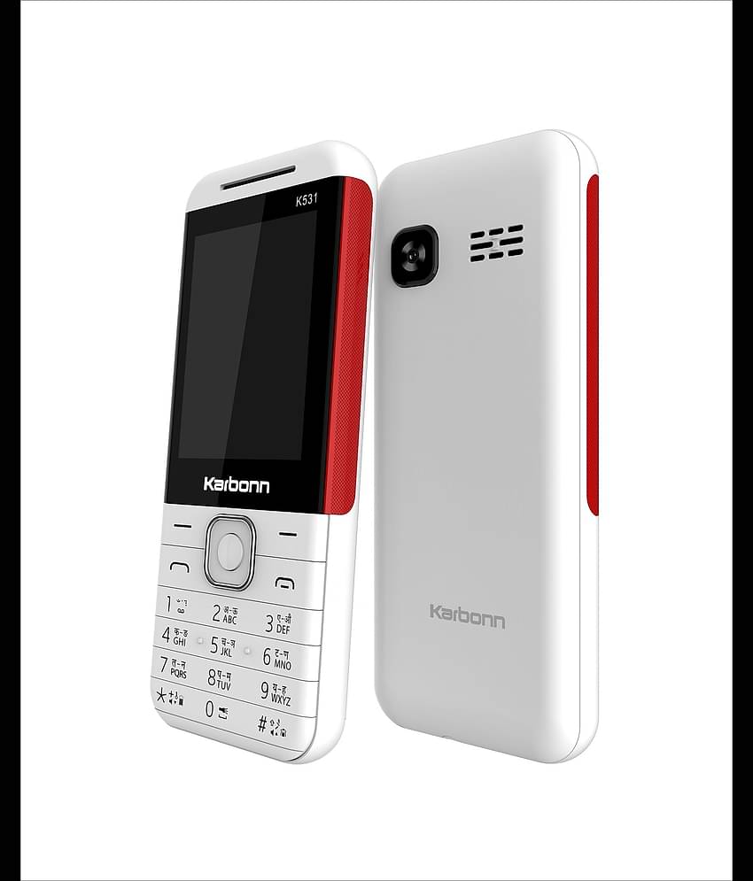 Karbonn K531 Dual SIM Feature Phone White Red