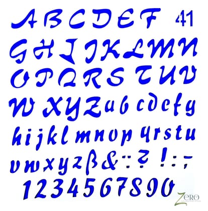 Imported Stencils- 5"*5"- Big And Small Alphabets With Number Italics Imported Stencils- 5"*5"- Big And Small Alphabets With Number Italics