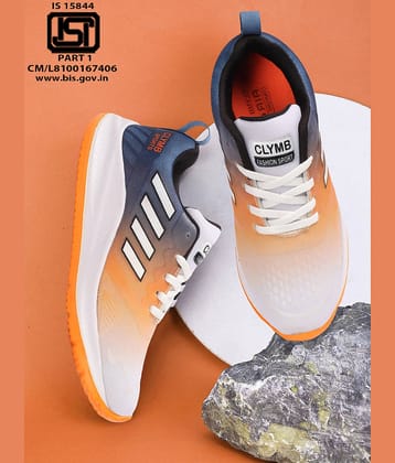Clymb Orange Men's Sports Running Shoes