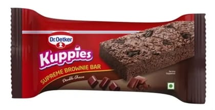 Dr.Oetker Kuppies Supreme Brownie bar Double Choco Cake - Rich Flavour, Soft, Spongy, 135 g