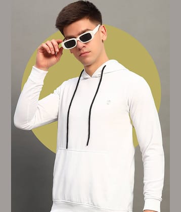 THE CASUALS Cotton Blend Hooded Men's Sweatshirt - White ( Pack of 1 )