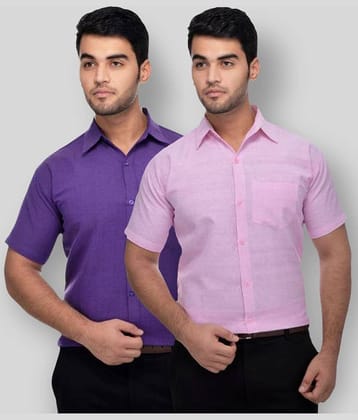 DESHBANDHU DBK - Multicolor Cotton Regular Fit Men's Formal Shirt (Pack of 2)