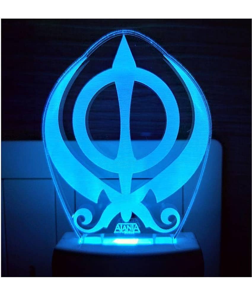 Ajanta Sikh Logo  code; 2076 3D Night Lamp Multi - Pack of 1