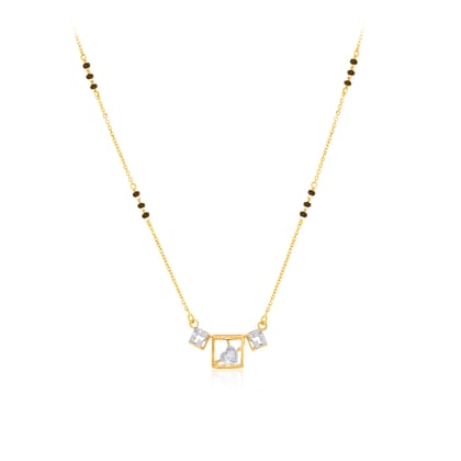 Senco Gold Chic Adore Diamond Mangalsutra (2 gram / 0.21 Ct / G-VVS / 18K Yellow Gold)