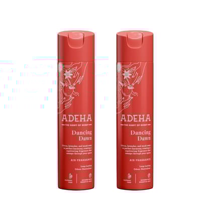 Adeha Room Air Freshener Spray - Dancing Dawn Pack of 2  | Alcohol Free Room Freshener for Home & Office (218 mlx2) | Long-Lasting Fragrance