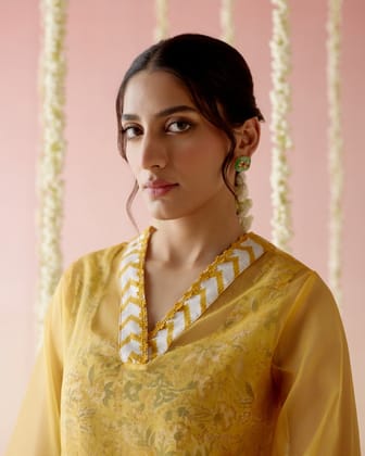 Petal Yellow Long Kurta-XXS / Petal Yellow