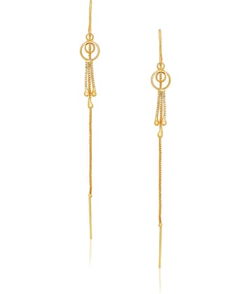 Drashti Collection Golden Jhumki Earrings ( Pack of 1 )
