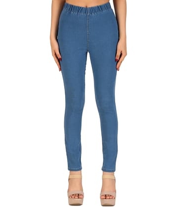 EVYAVAN ENTERPRISE - Denim Regular Fit Light Blue Women's Jeggings ( Pack of 1 )