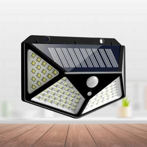 100 LED Solar Motion Sensor Light Outdoor – Wireless Security Night Light for Home, Garden & Wall – Bright Waterproof Solar Lights