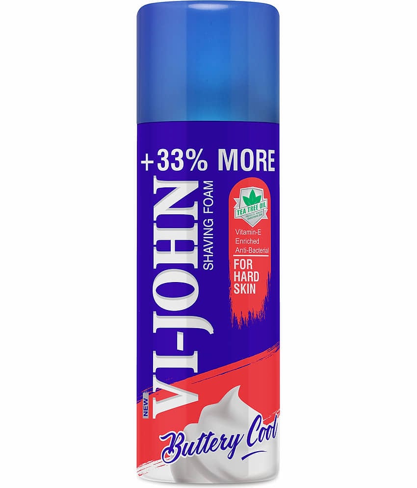 VI-JOHN Hard Skin Shaving Foam Enriched With Vitamin E & ea Tree Oil 400g Pack of 1