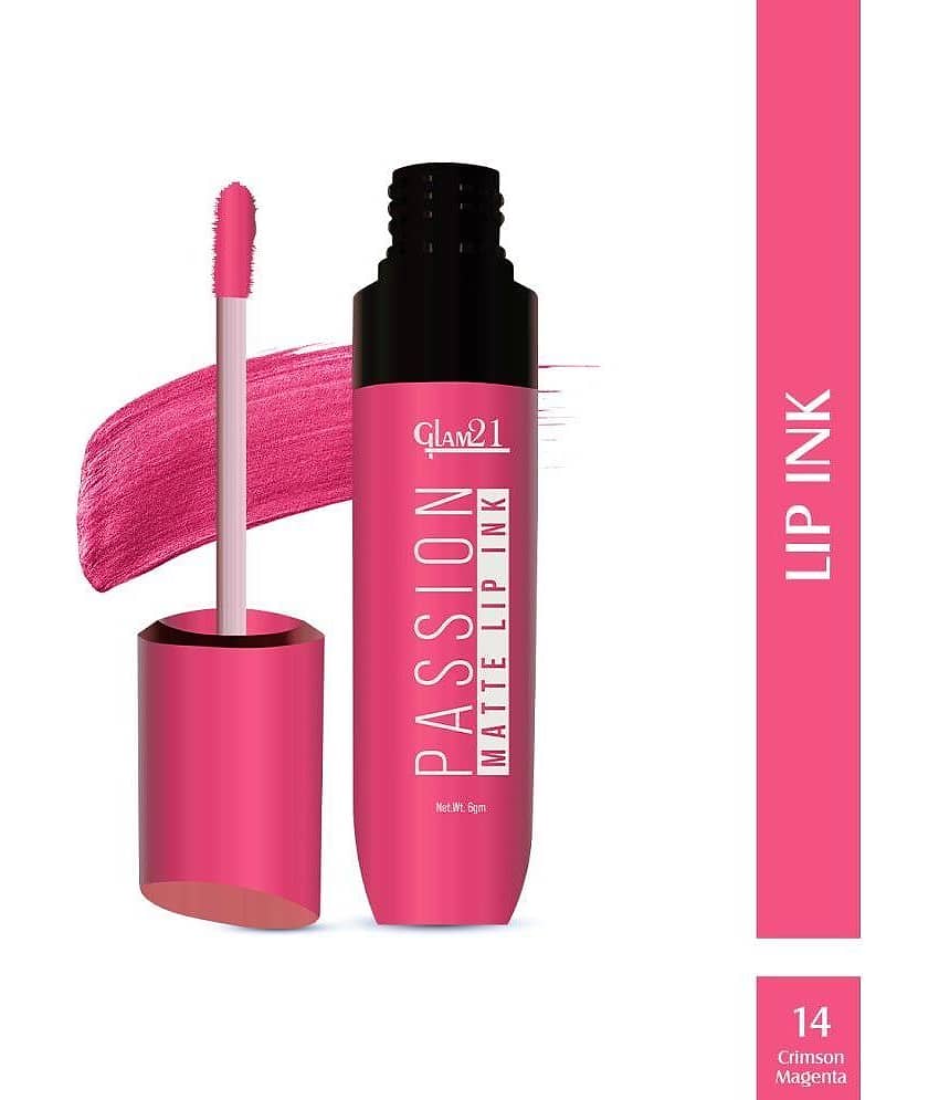 Glam21 Passion Matte Lip Ink Upto 12Hour Color Stay Lightweight & Comfortable 6gm Brick Pink-08