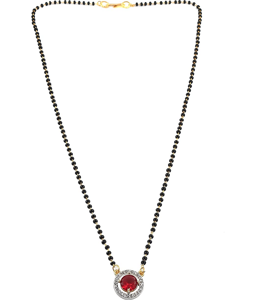 PUJVI - Red Mangalsutra ( Pack of 1 )