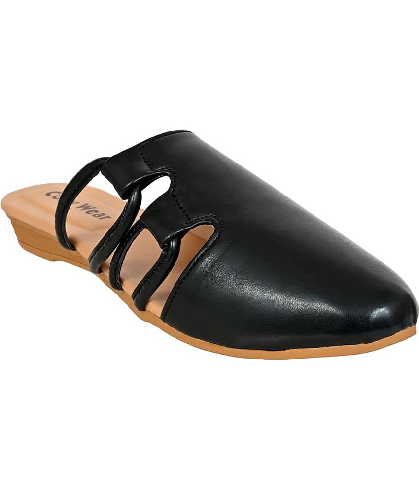 Cozy Wear Black Women's Mules
