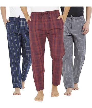XYXX Pack of 3 Pyjama For Men's ( Multi )