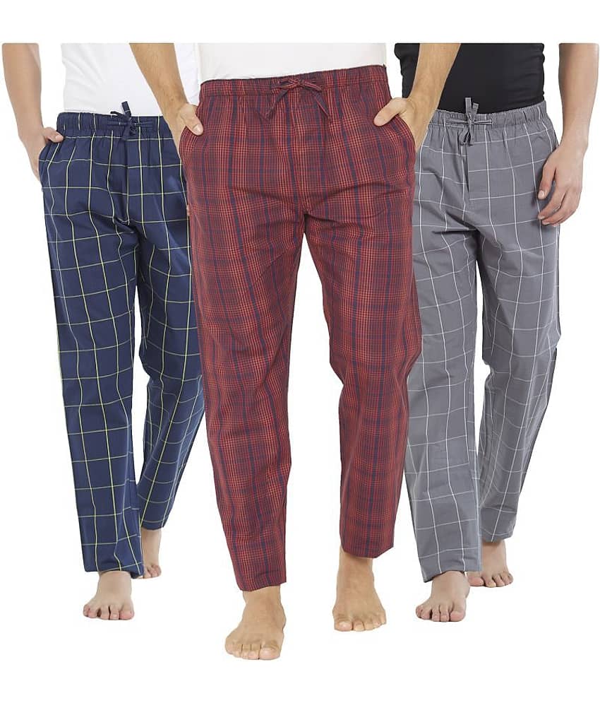 XYXX Pack of 3 Pyjama For Men's ( Multi )