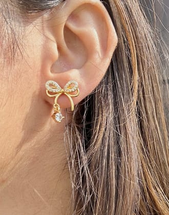 Suzy 18K Gold Plated Bow Earrings