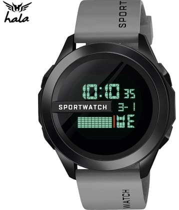 Hala - Light Grey Silicon Digital Men's Watch