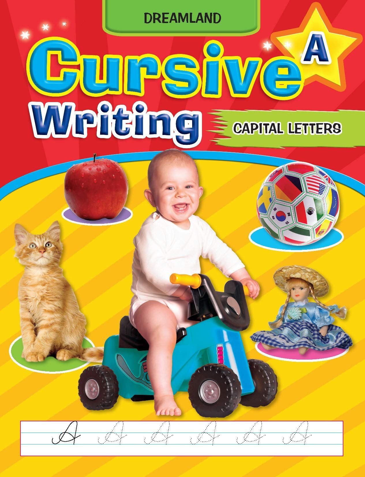 Capital Letters Cursive Writing Book A for Children Age 3 - 5 years - Handwriting Practice Book for Kids [Paperback] Dreamland Publications