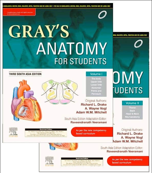 Gray's Anatomy for Students, 3rd South Asia Edition (Two Volume Set)