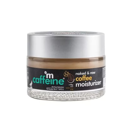 mCaffeine Oil-Free Coffee Face Moisturizer Gel With Hyaluronic Acid & Pro-Vit B5 For Deep Hydration, 50 ml