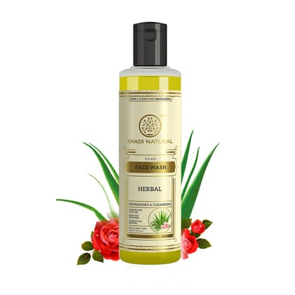 Khadi Natural Herbal Face Wash - 210ml Sale Khadi Natural Herbal Face Wash - 210ml Sale