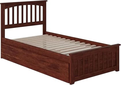 Twin Size Platform Bed with Footboard
