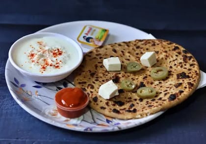 Jalapeno Paneer Schezwan Paratha