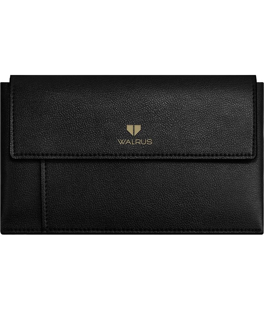 Walrus Black Faux Leather Purse