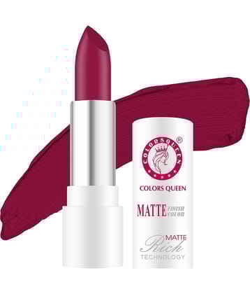 Colors Queen Rich Color Matte Finish Lisptick 3g, Hot Red (Shade - 17)
