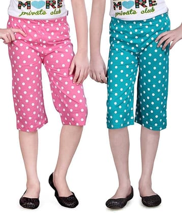 Sini Mini Pack of 2 Girls Cotton Capris ( )