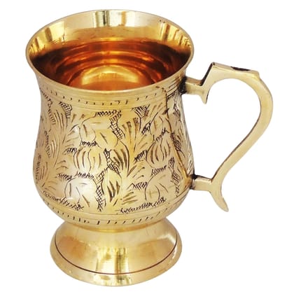Brass Beer Mug Glass, 300 ML (ZMAS266 C)