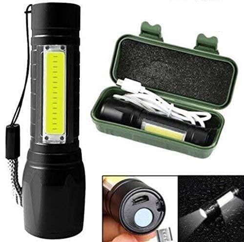 LED Flashlight with Zoom & USB Charging Kit - Portable & Bright