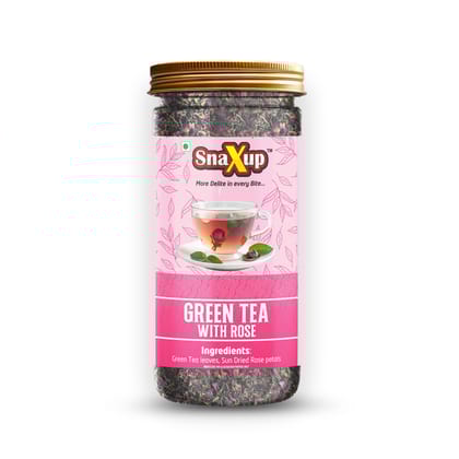 SnaXup Green Tea With Rose Tea 100Gm